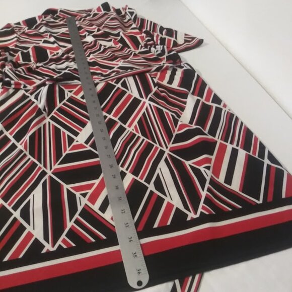 Studio One New York women's size XL red, white and black diamond dress - Picture 11 of 16